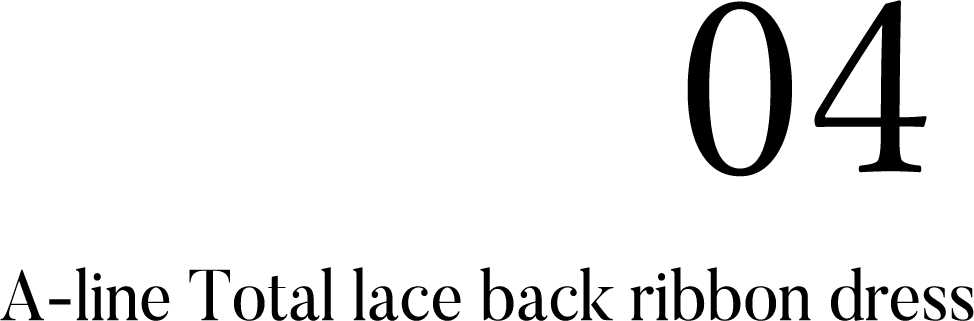 A-line Total lace back riddon dress