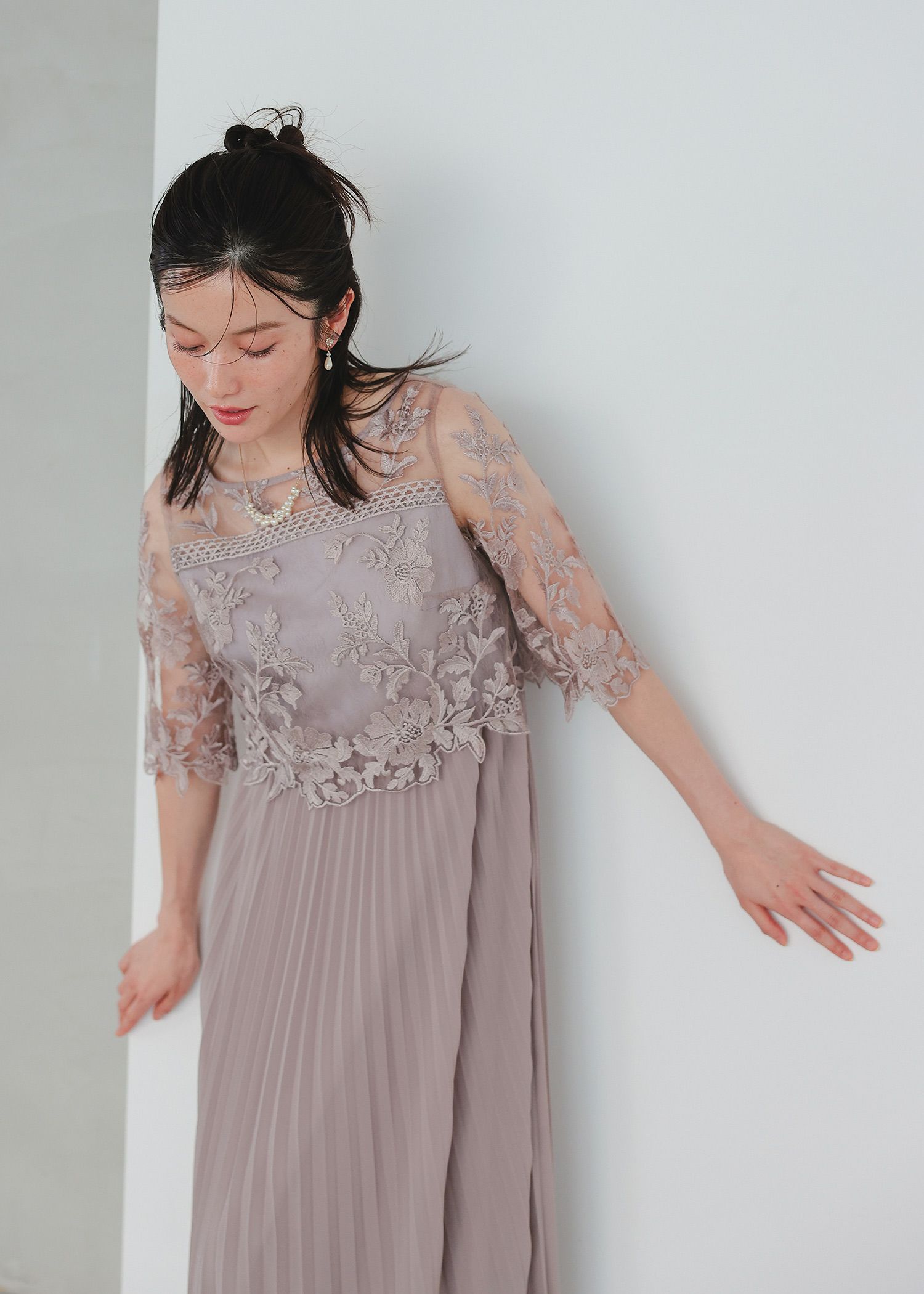 7★新品★La cadence　フェザーフラワーチュールドレス　ブラック　M 7☆新品☆La cadence フェザーフラワーチュールドレス M 7☆新品☆La