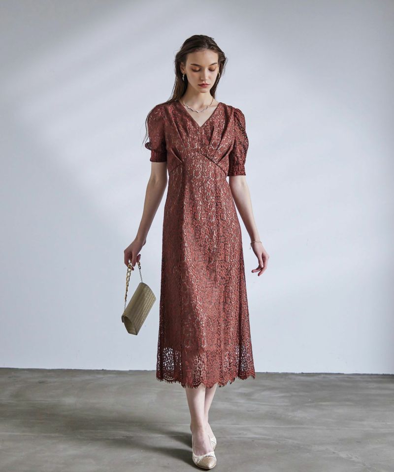 ヴィンテージフラワーレースワンピースのドレス|Dorry Doll / LE'RURE