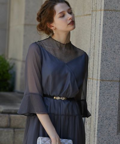 マグネットバックルベルトのドレス|Dorry Doll