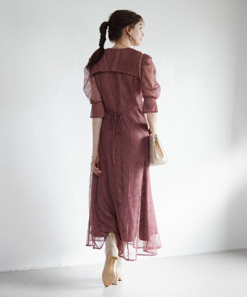 セーラーカラー レースドレス ワンピースのドレス|Dorry Doll