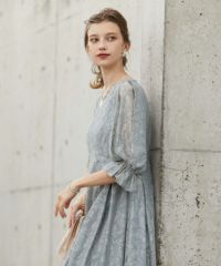 ボリューム袖レースワンピースのドレス|Dorry Doll