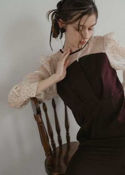 DorryDoll｜ドットスリーブマーメイドドレス