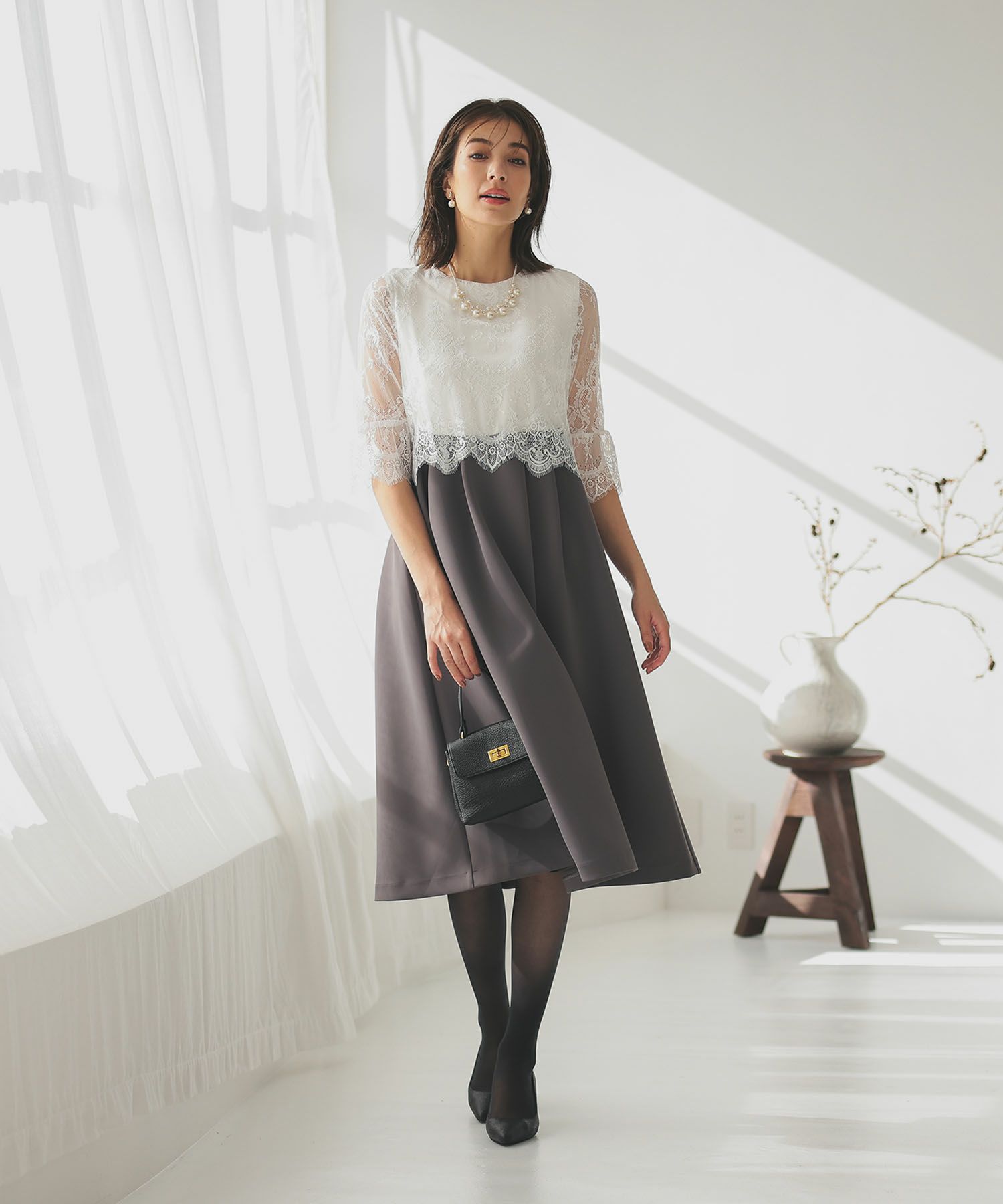 レースワンピース&ジャケットセットセレモニースーツのドレス|Dorry  