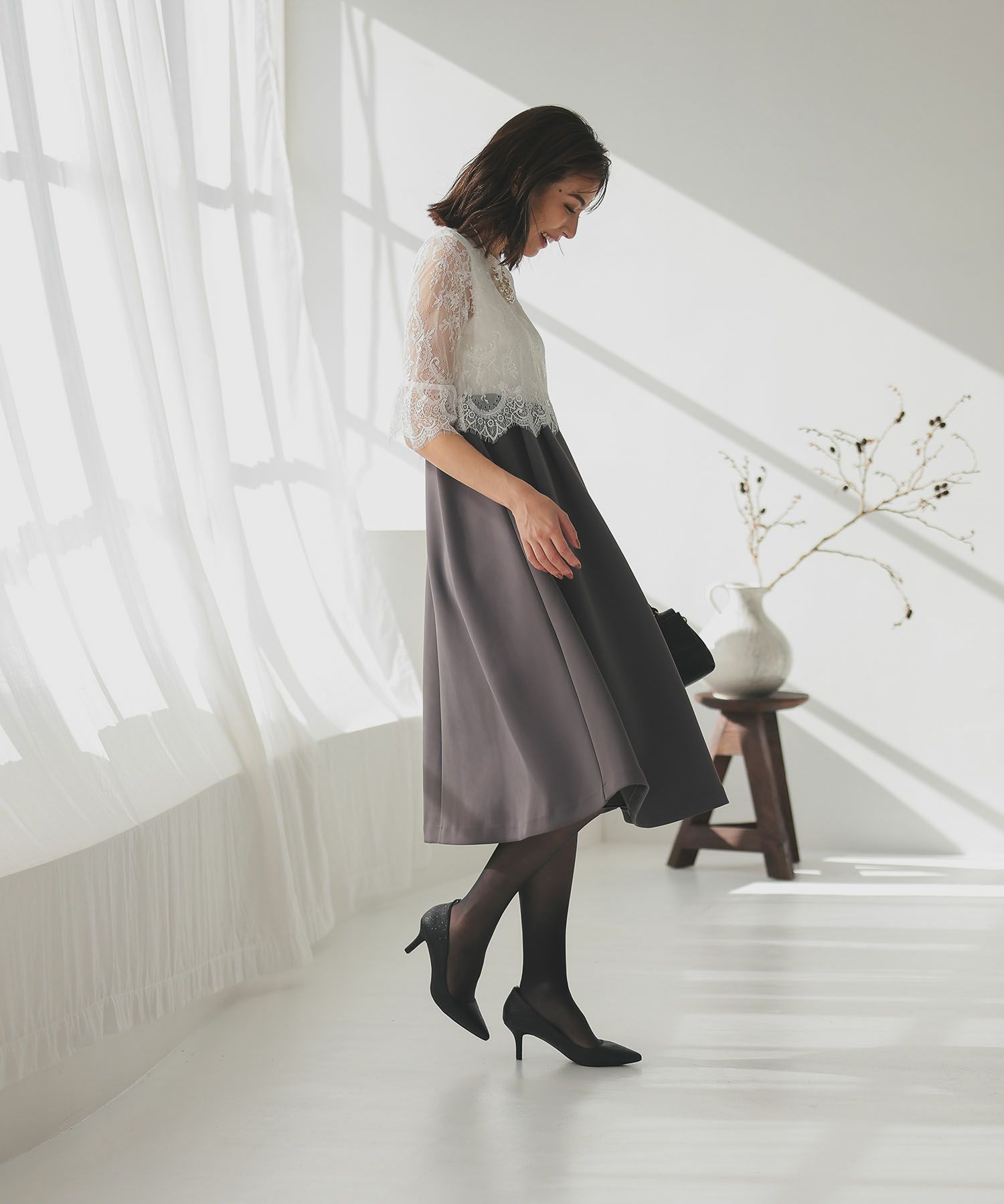 レースワンピース&ジャケットセットセレモニースーツのドレス|Dorry  