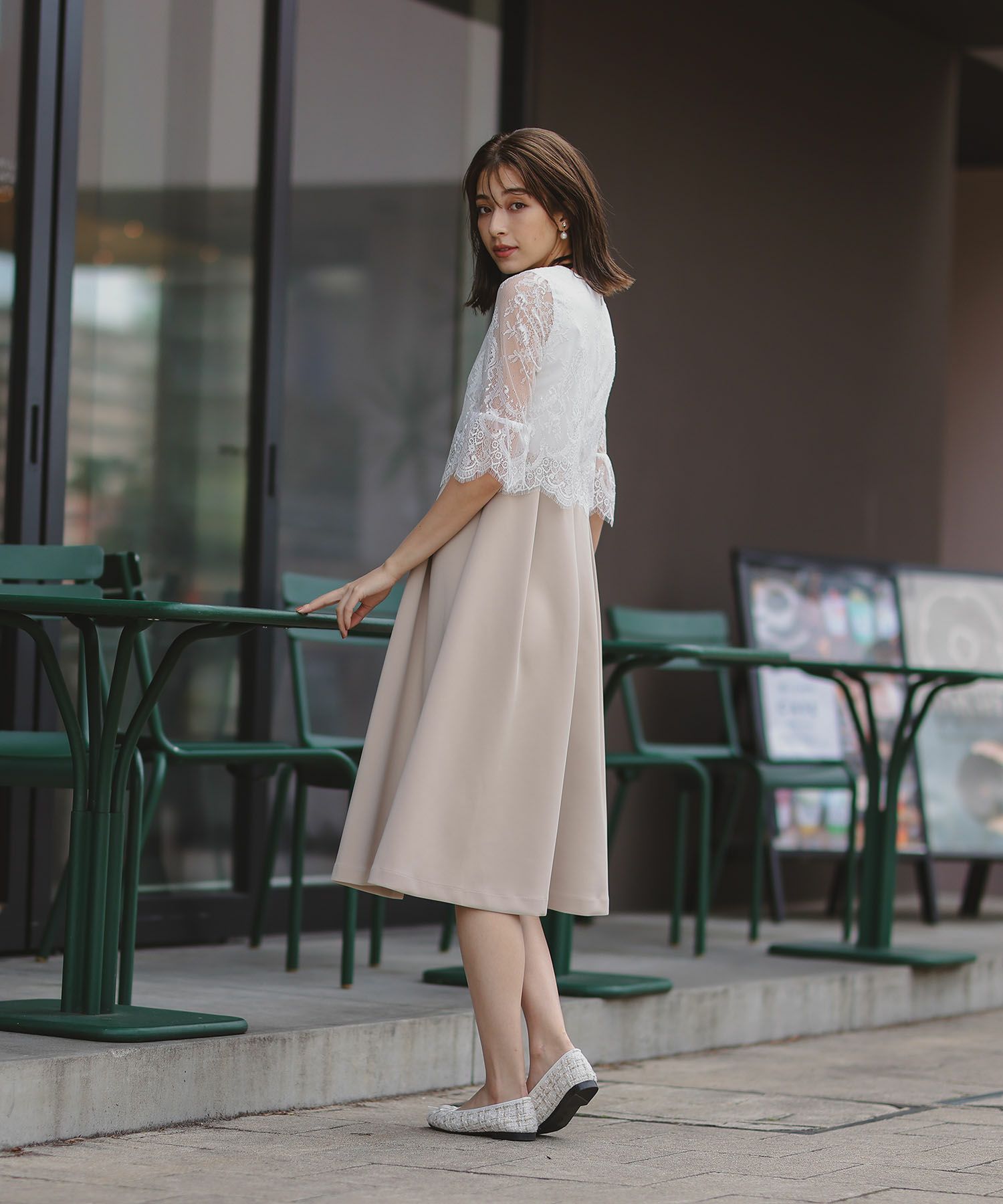 レースワンピース&ジャケットセットセレモニースーツのドレス|Dorry  