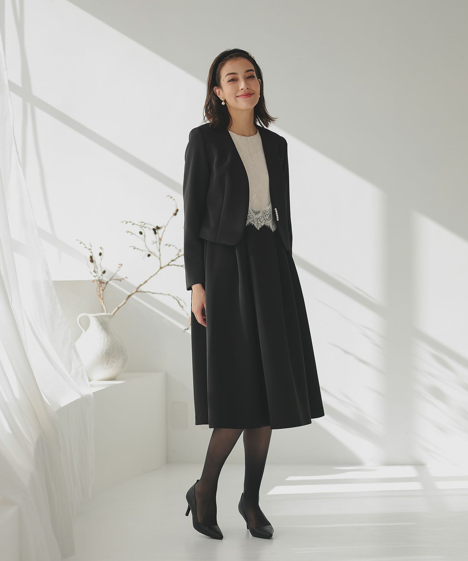 レースワンピース&ジャケットセットセレモニースーツのドレス|Dorry  