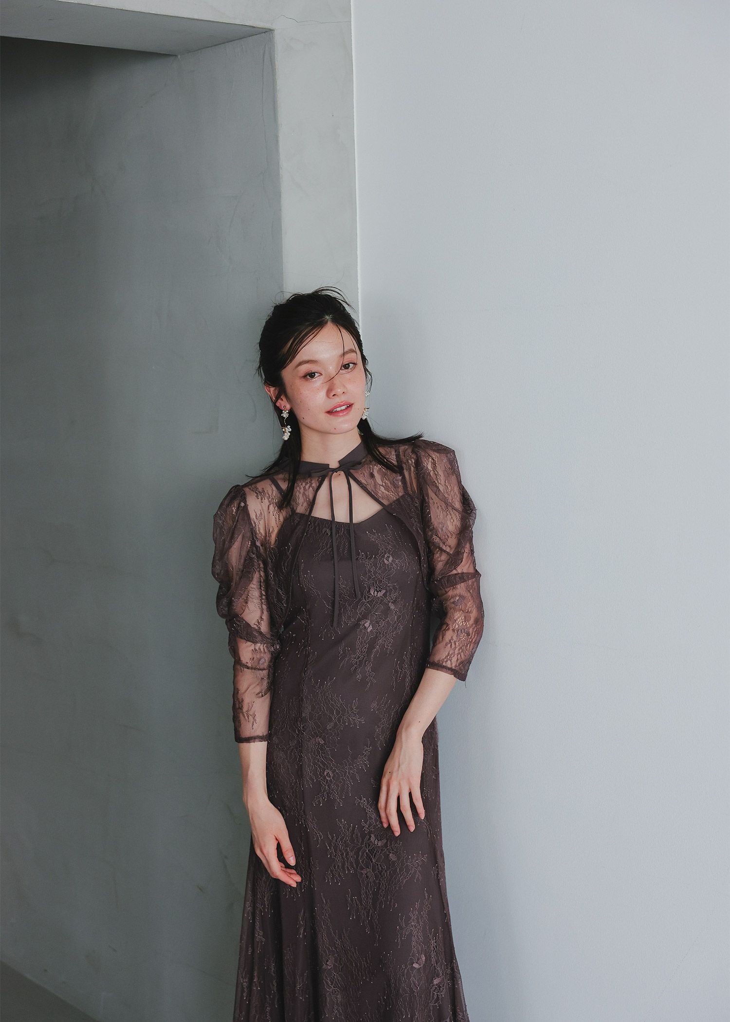 ボレロレイヤードレースドレス|DorryDoll 