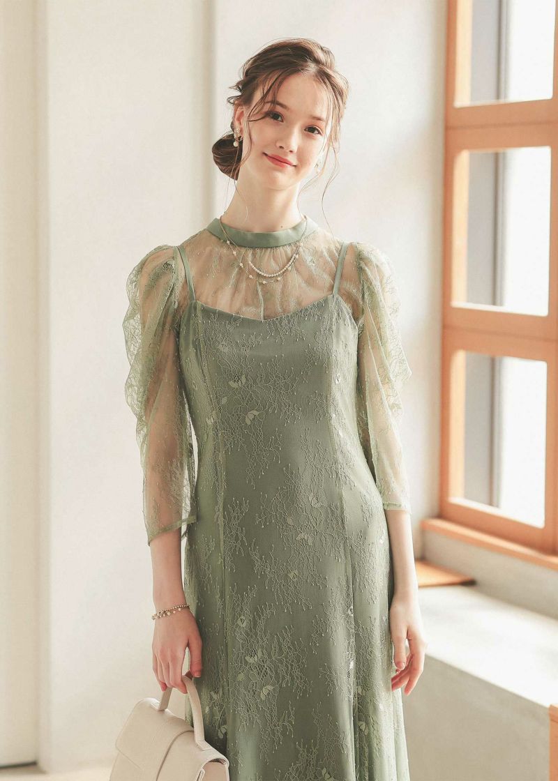 ボレロレイヤードレースドレスのドレス|Dorry Doll