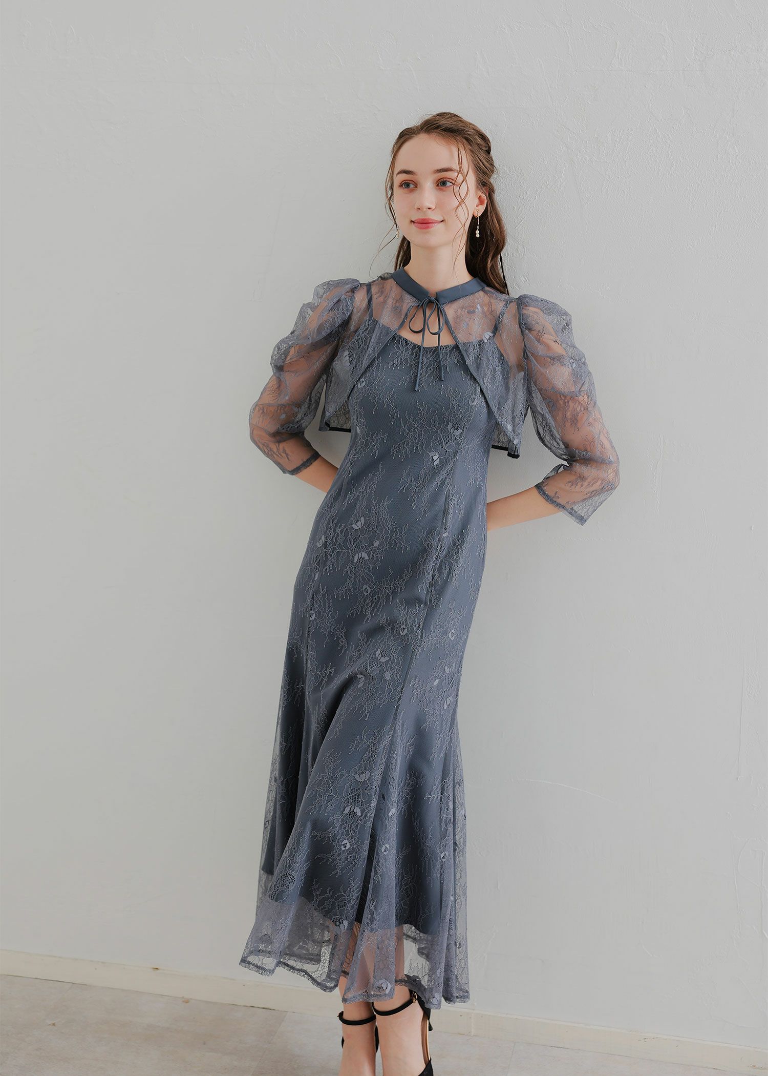 ボレロレイヤードレースドレス|DorryDoll 