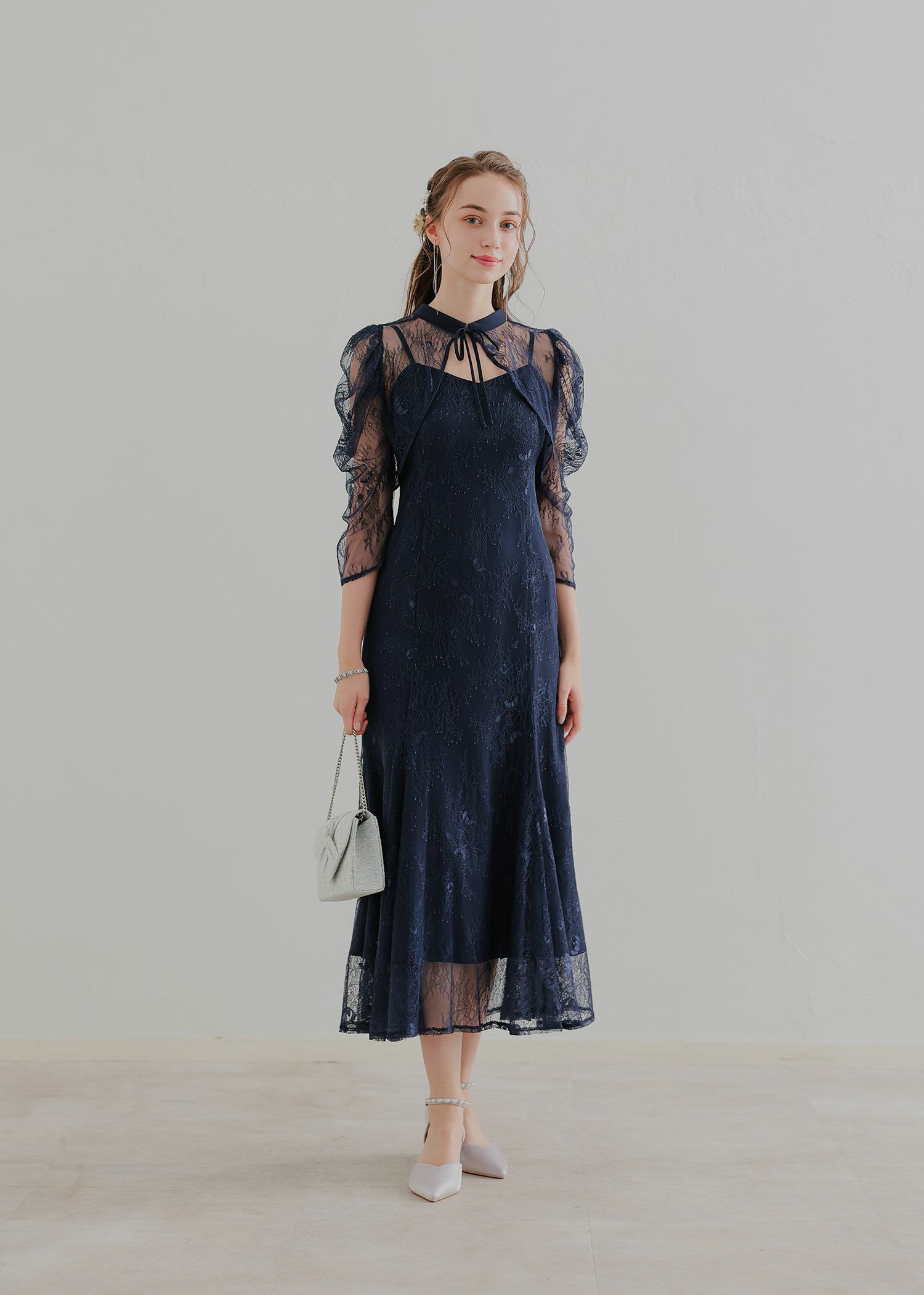 ボレロレイヤードレースドレス|DorryDoll 