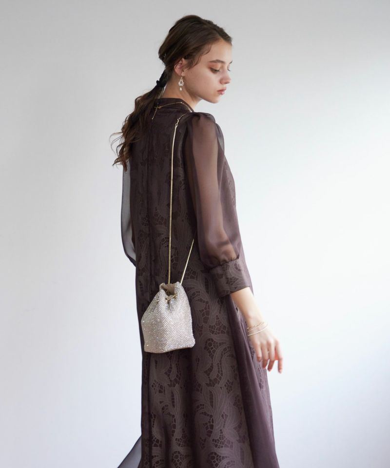 シアーレイヤード刺繍レースドレスのドレス|Dorry Doll