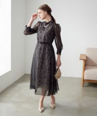シアーレイヤード刺繍レースドレス|DorryDoll