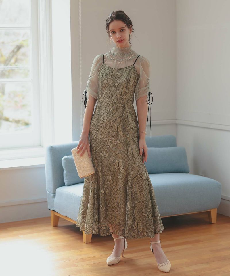 ブラウスセットフラワーレースドレスのドレス|Dorry Doll