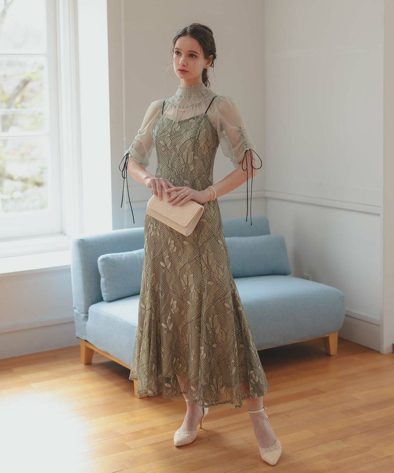 ブラウスセットフラワーレースドレスのドレス|Dorry Doll