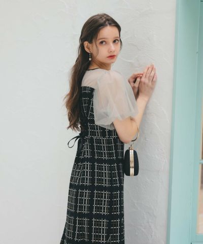 ビスチェ風ツイードマーメイドドレスのドレス|Dorry Doll / LE'RURE