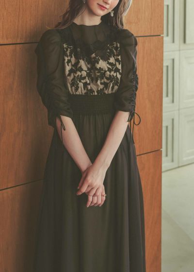 セルフポートレート　フリル　レース　プリーツ　ドレス　ワンピース　UK6 美品】 Self-Portrait / セルフポートレート | Hexagon Lace Mini