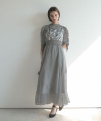 フラワーレース×オーガンジードレスのドレス|Dorry Doll