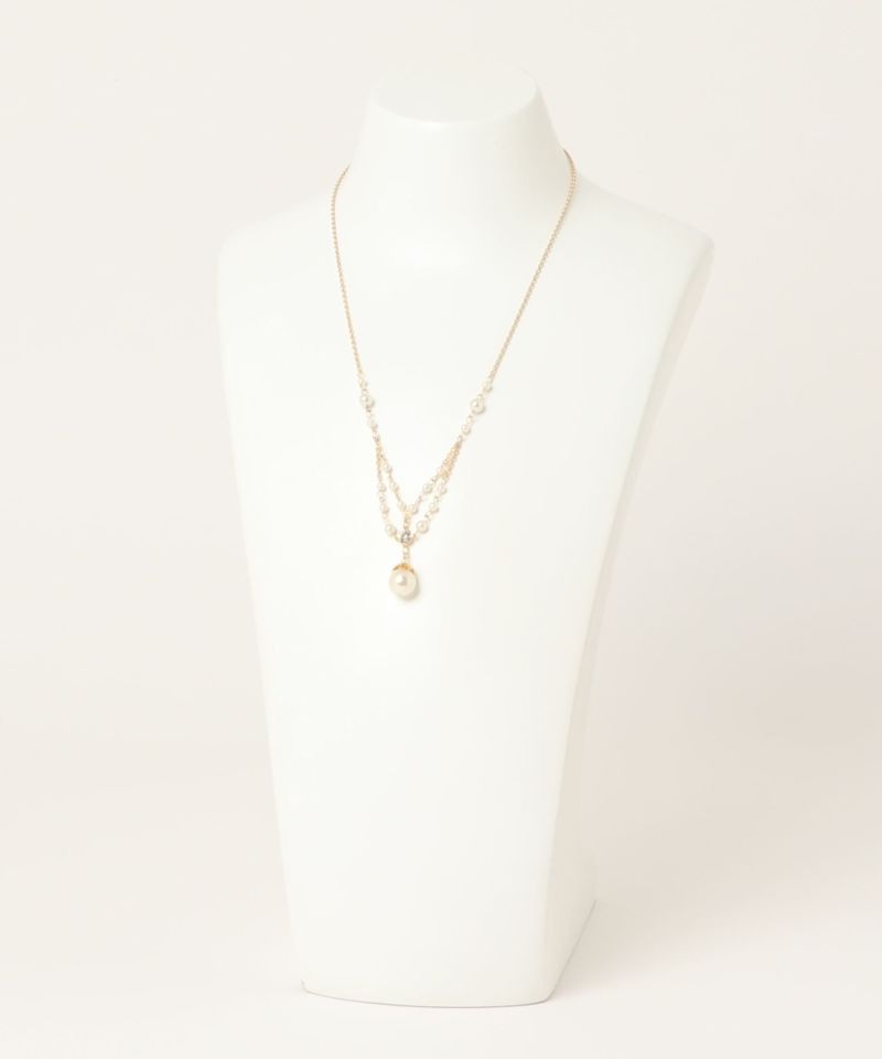 パールチャーム付きチェーンネックレスのドレス|Dorry Doll / LE'RURE