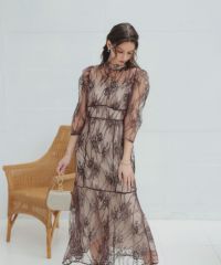 バックリボン総レースドレスのドレス|Dorry Doll