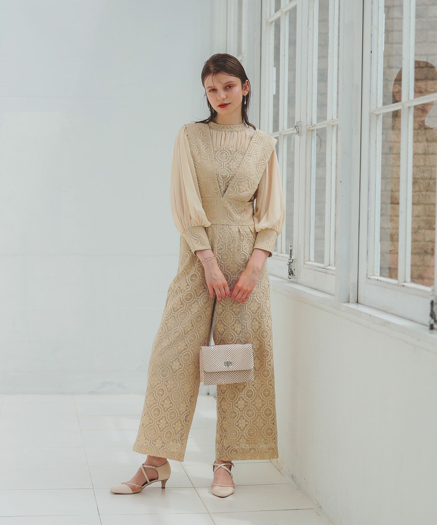 レトロレースパンツドレスのドレス|Dorry Doll 