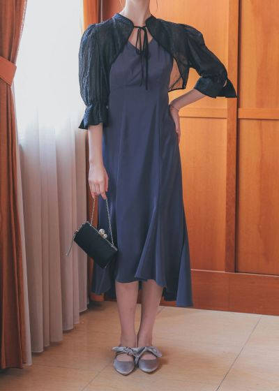 purin 新品　Dorry Doll ギャザースリーブフラワードレス ギャザースリーブフラワードレス｜DorryDoll