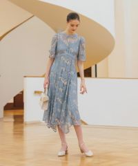 リーフバイカラードレスのドレス|Dorry Doll