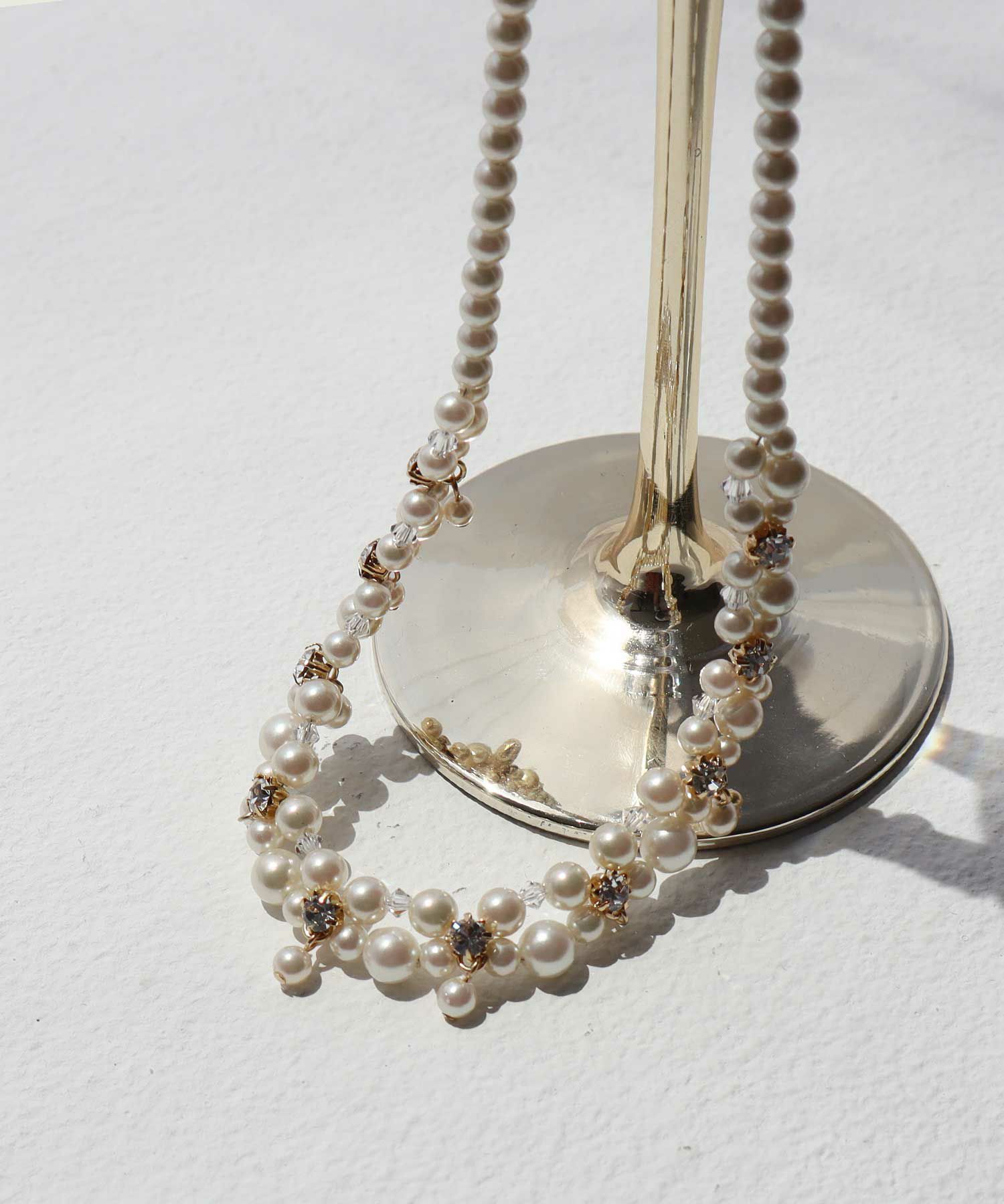 パール編み込みビジューネックレスのドレス|Dorry Doll / LE'RURE