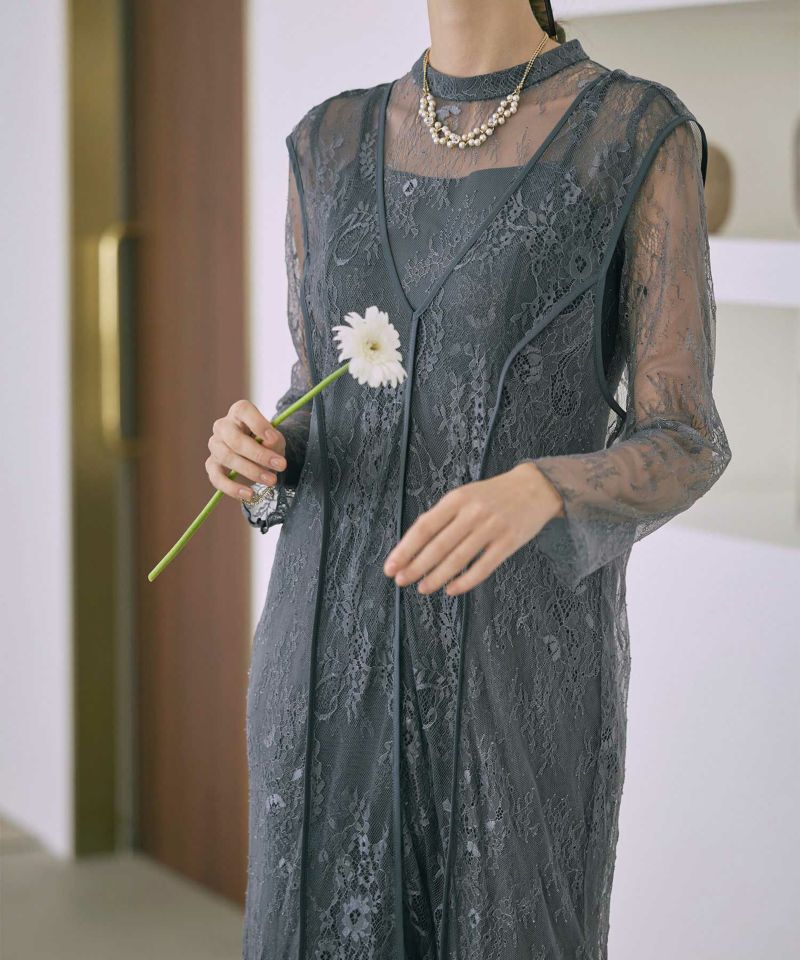 レイヤードレースドレスのドレス|Dorry Doll