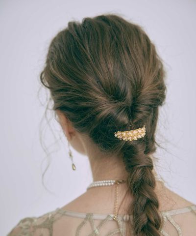 フラワーモチーフパールヘアピン