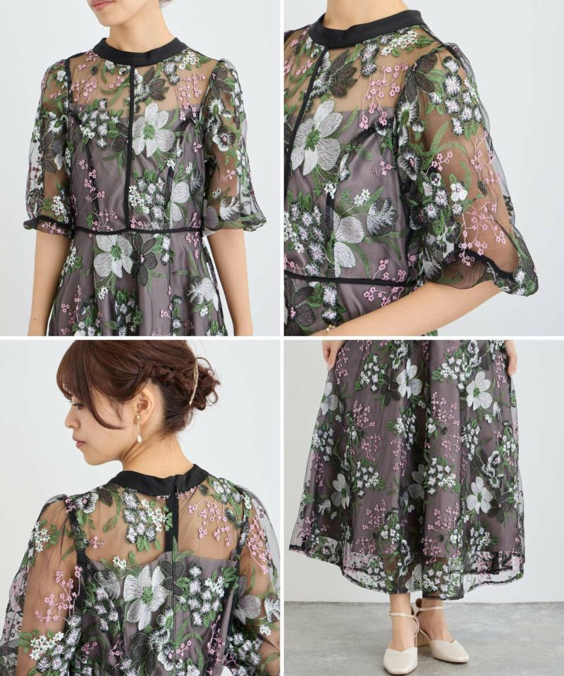 フラワーエンブロイダリードレス|DorryDoll