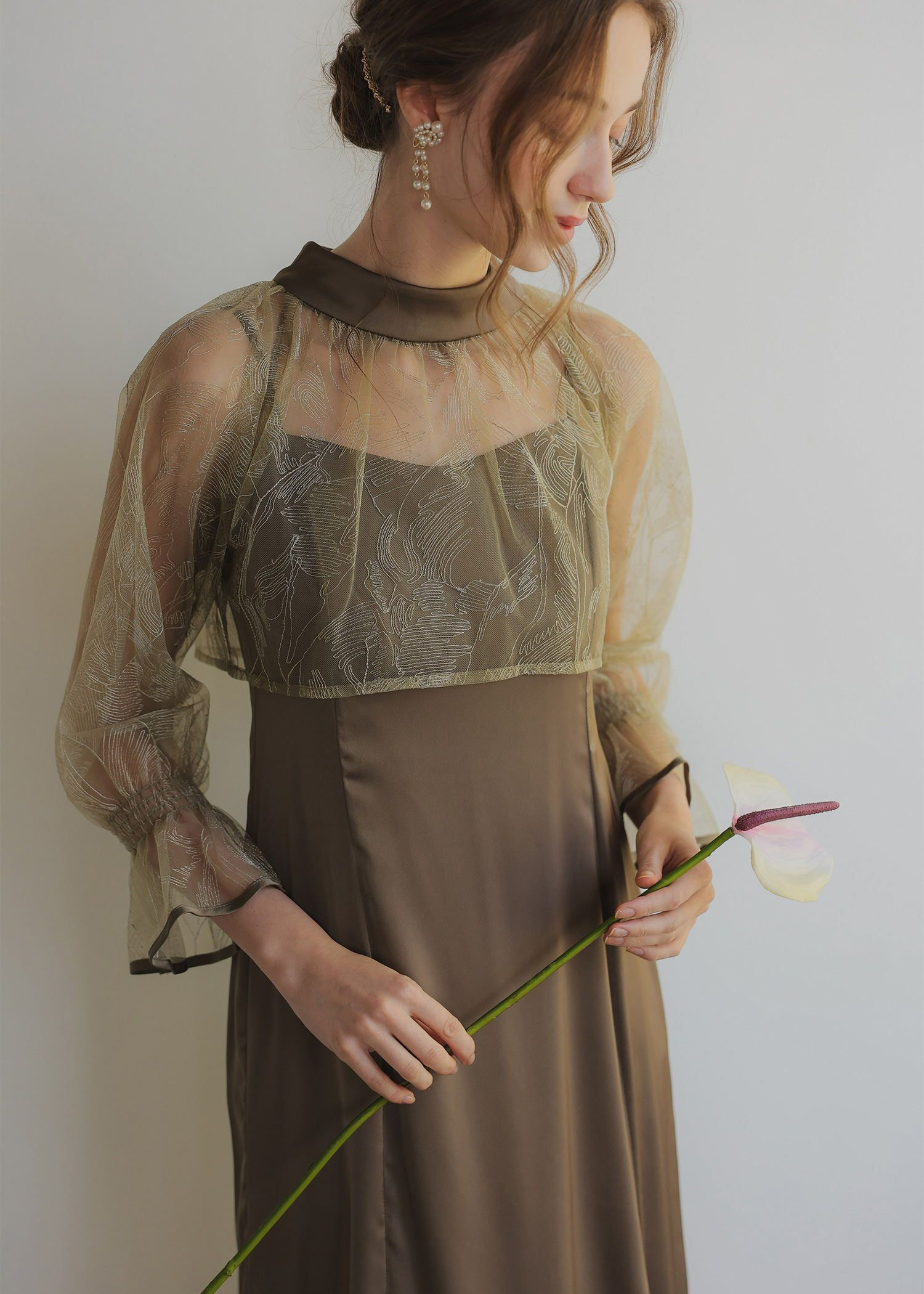 ボレロレイヤードレースドレス|DorryDoll