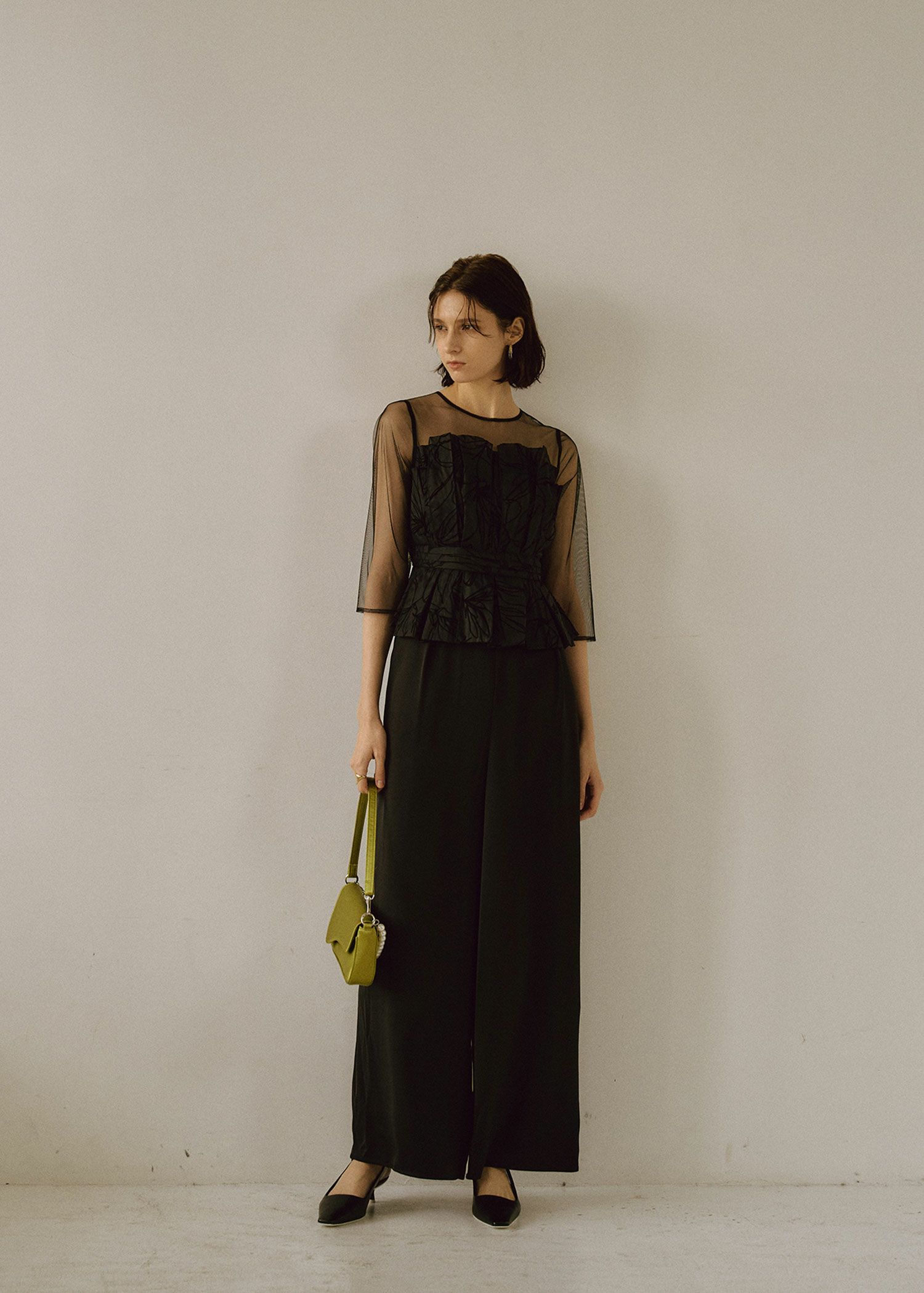 Flourish wide pants dress｜LE