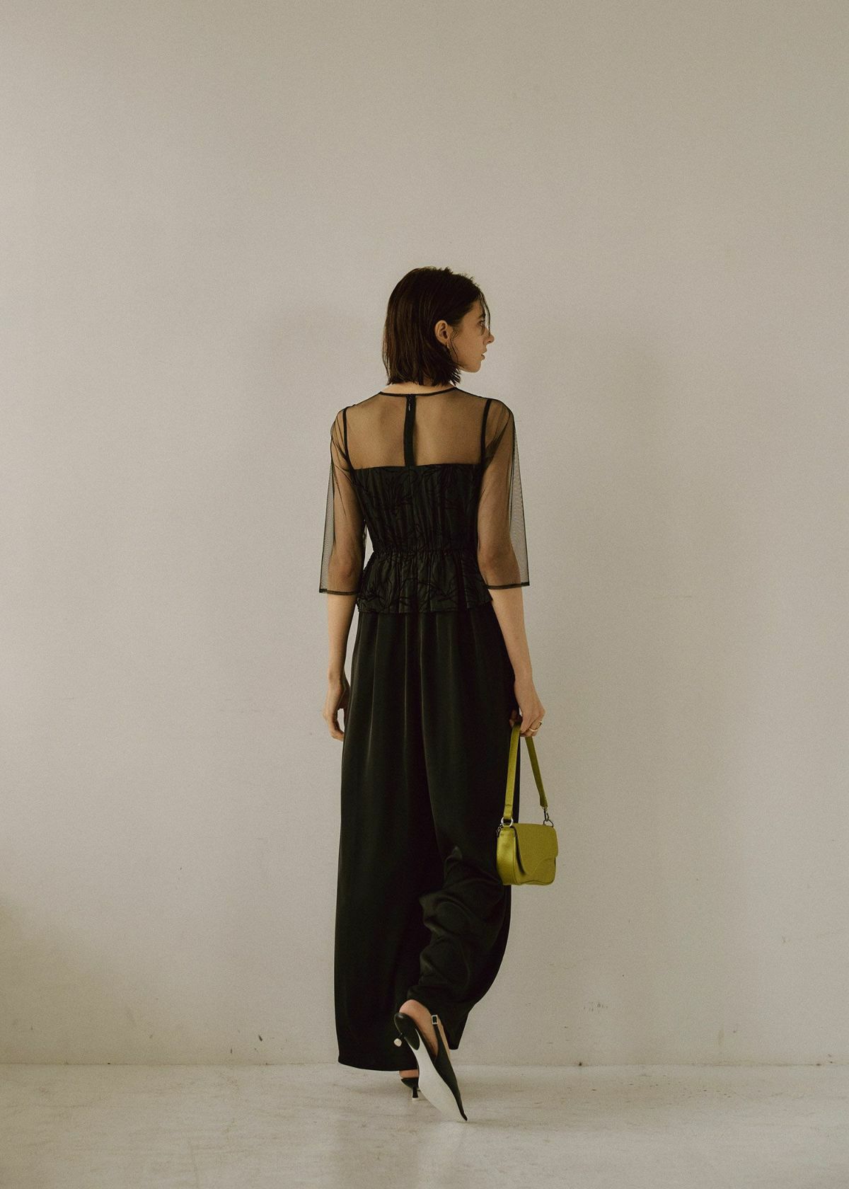 Flourish wide pants dress｜LE