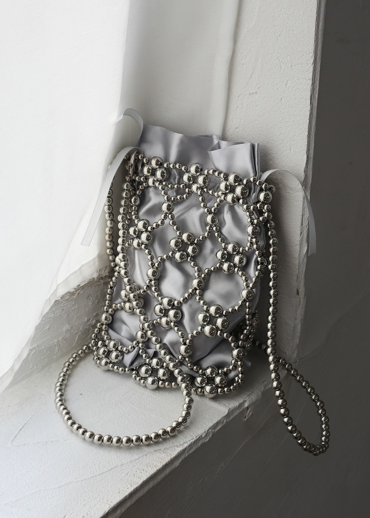 2wayシャイニーラメリングハンドルガマグチバッグのドレス|Dorry Doll