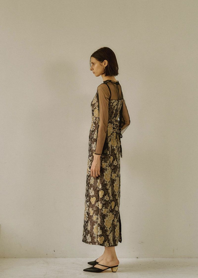 Meandering Jacquard pencil dress｜LE
