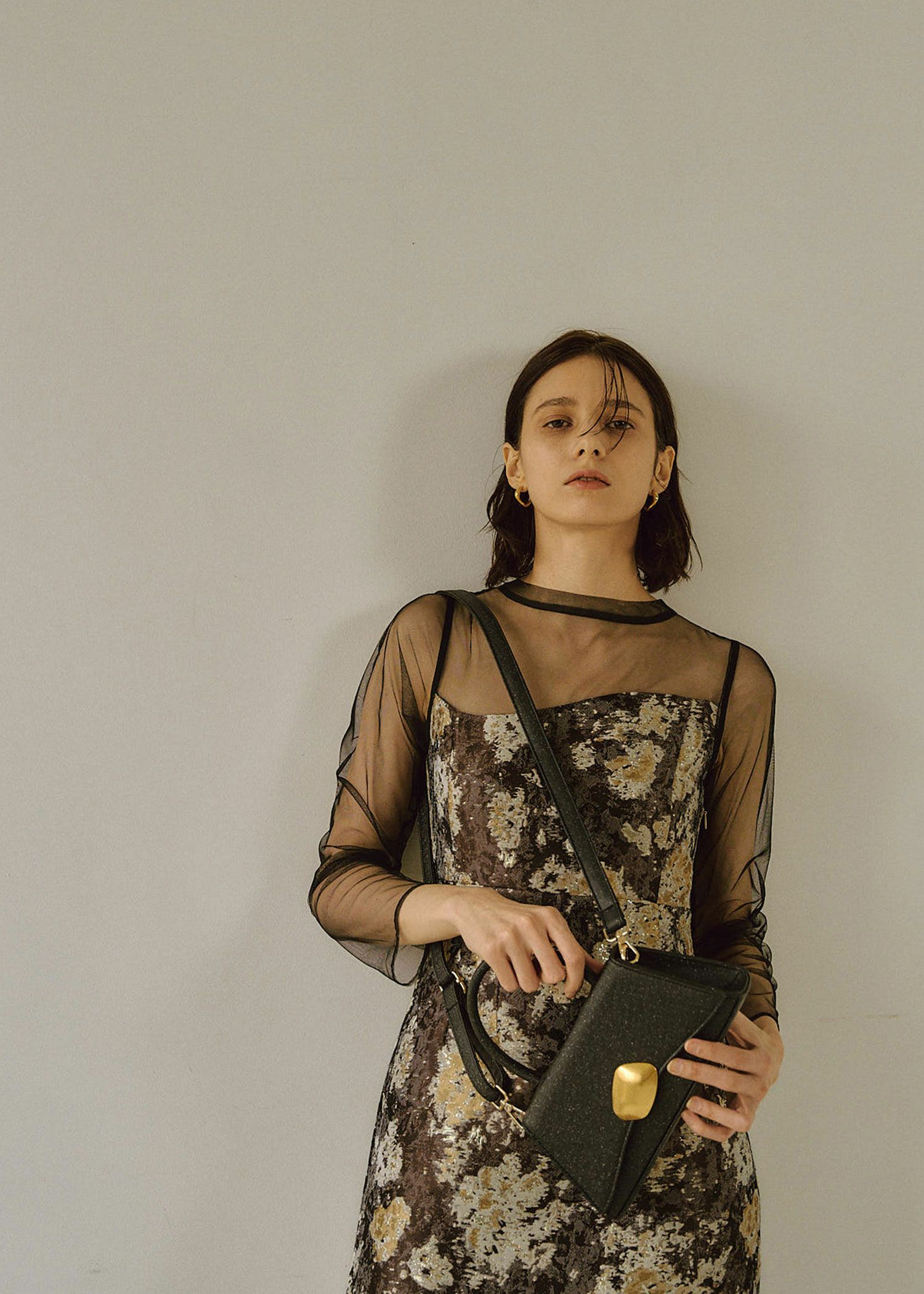 Meandering Jacquard pencil dress｜LE