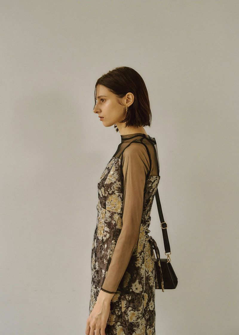 Meandering Jacquard pencil dress｜LE