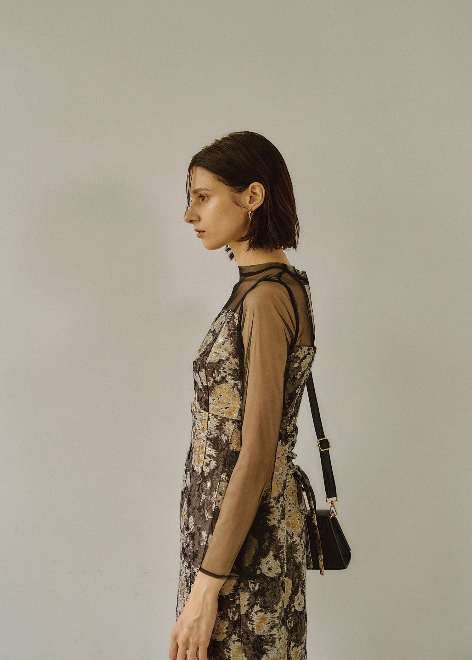 Meandering Jacquard pencil dress｜LE