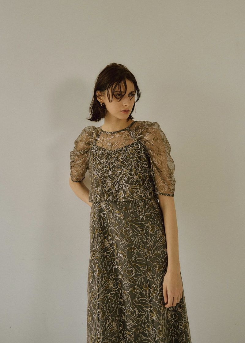 Whole race layered dress｜LE