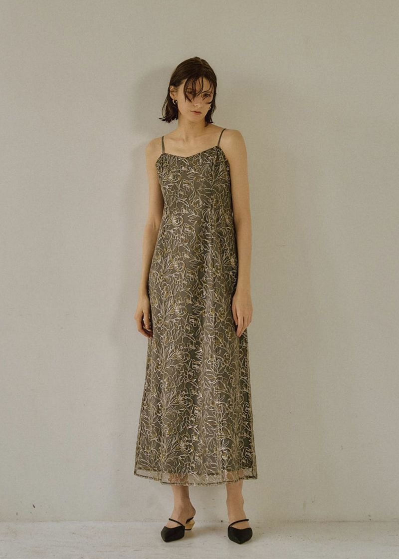 Whole race layered dress｜LE