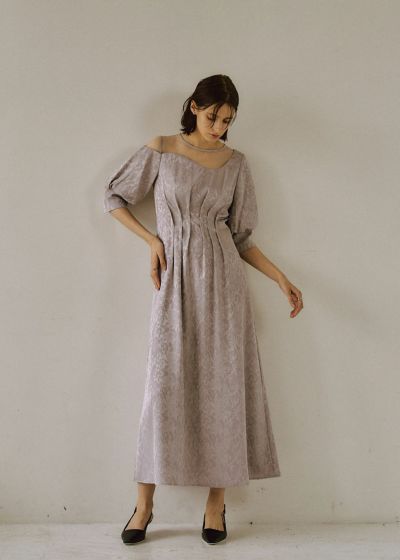 Cotton race souffle sleeve dress（ドレス）｜LE'RURE