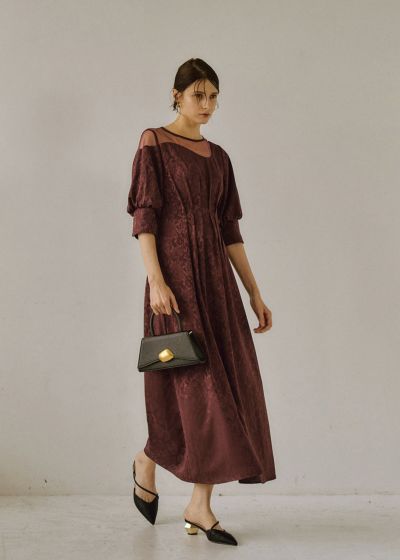 Meandering waist tuck flare dressのドレス|Dorry Doll / LE'RURE