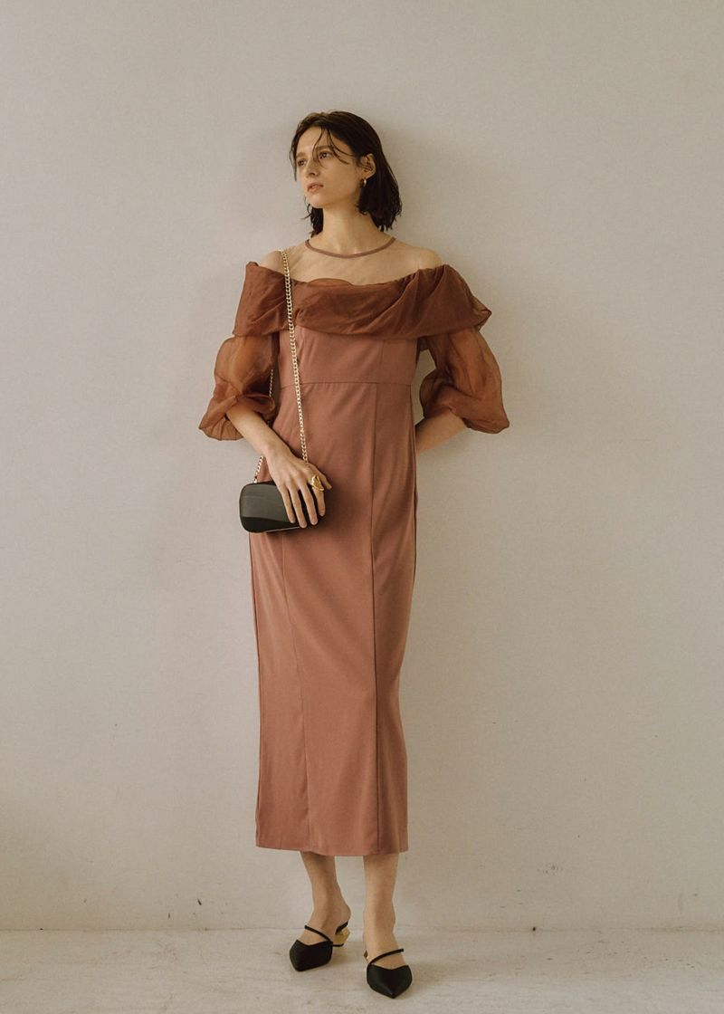 Off shoulder balloon dress｜LE'RURE