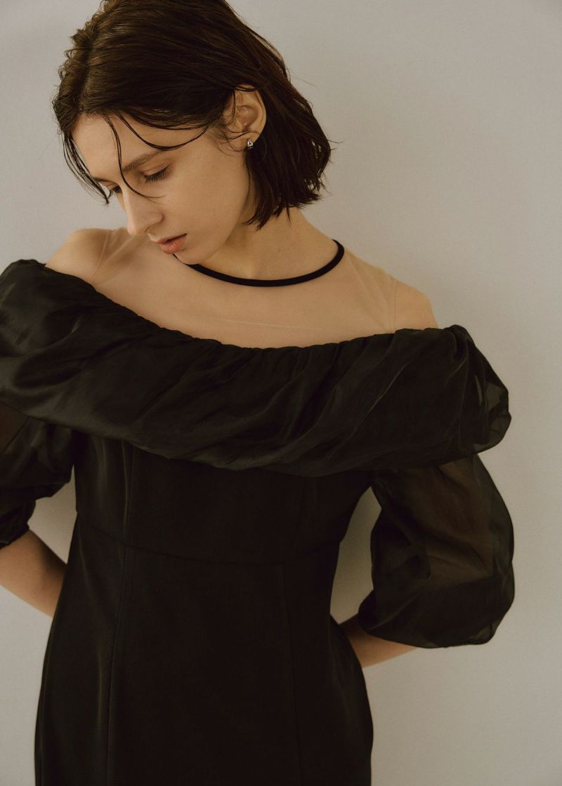 Off shoulder balloon dress｜LE'RURE