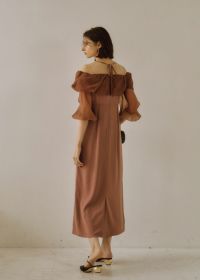 Off shoulder balloon dress｜LE'RURE