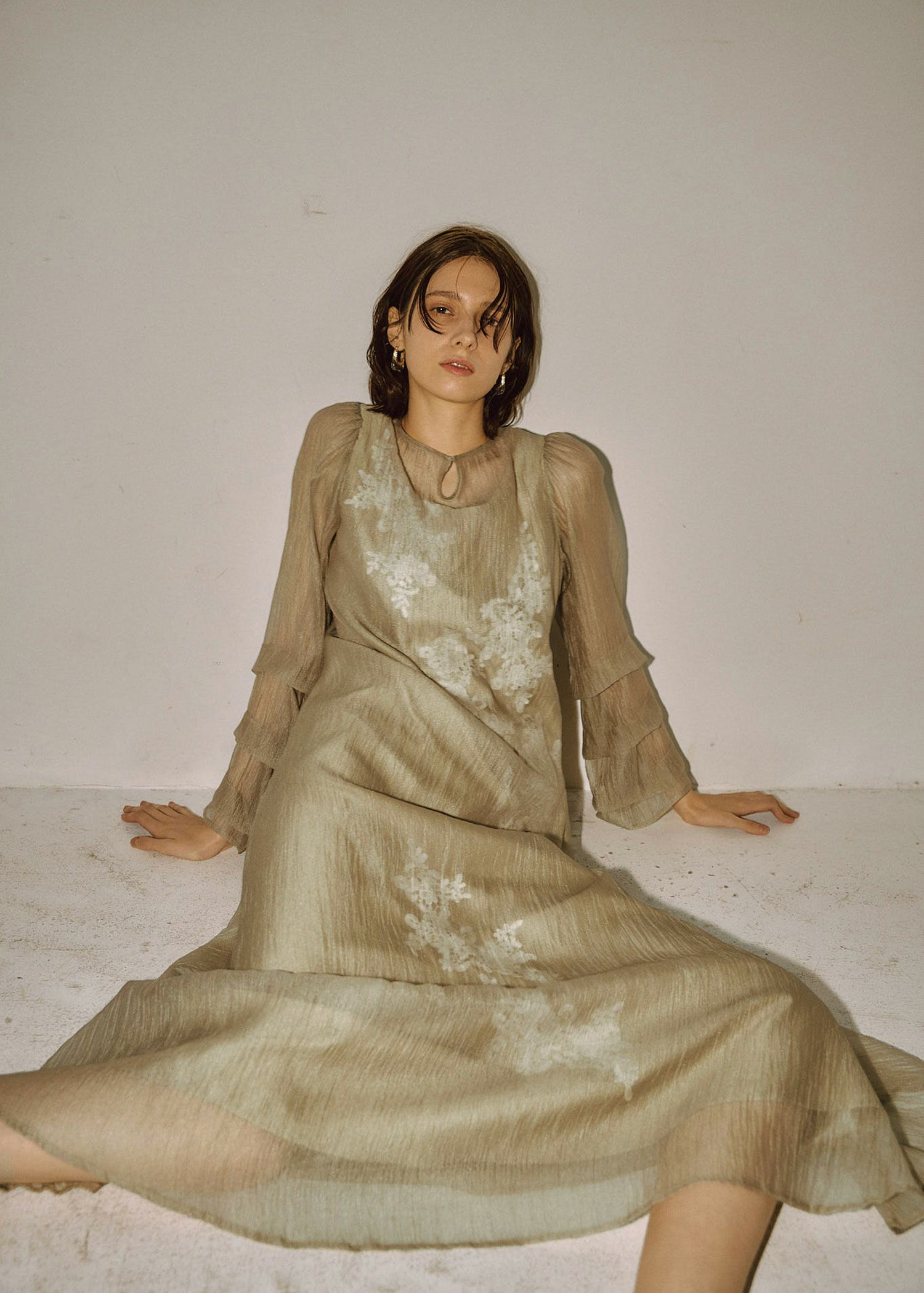 Sheer A-line onepiece｜LE
