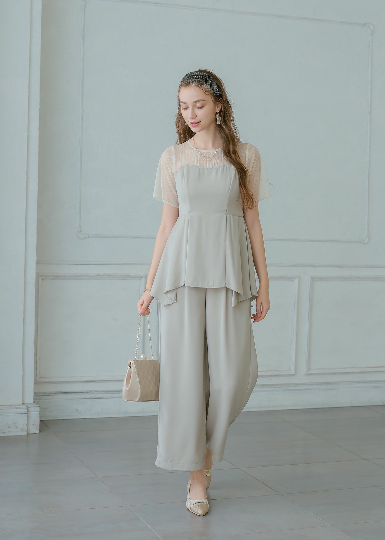 ペプラムパンツドレスDorry Doll 