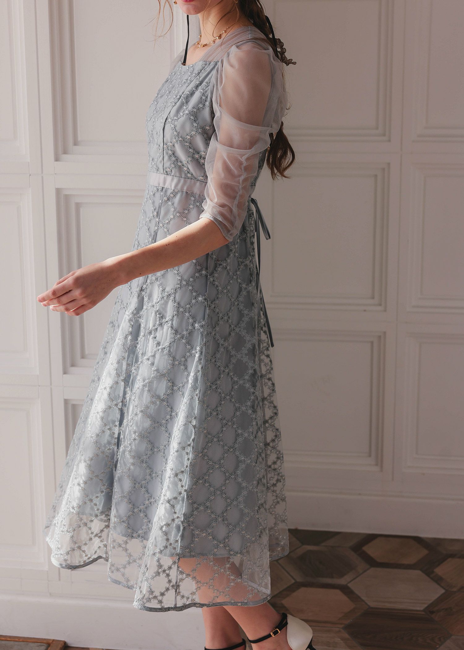 ダイヤフラワーレースドレス|DorryDoll 