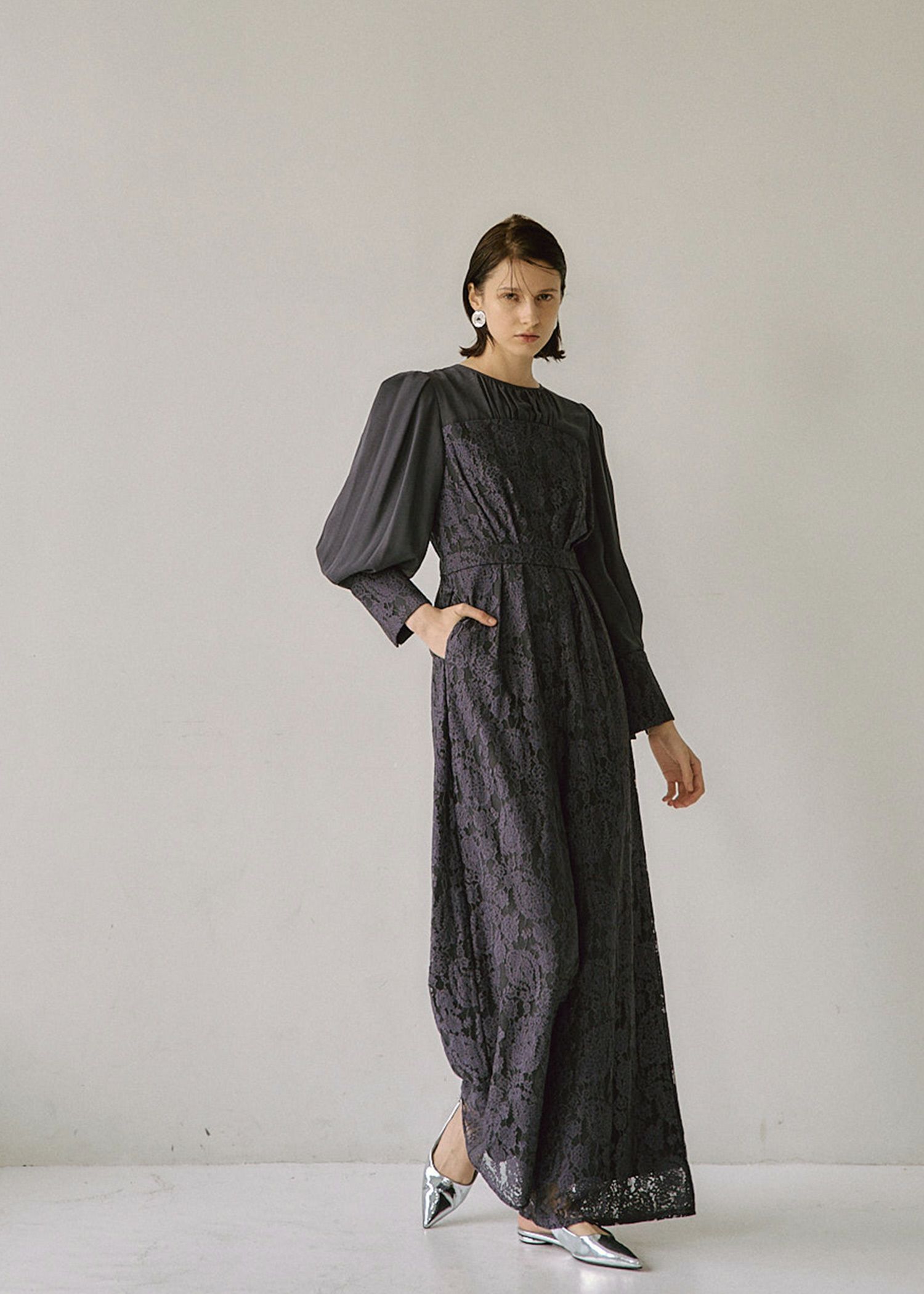 Flourish wide pants dress｜LE